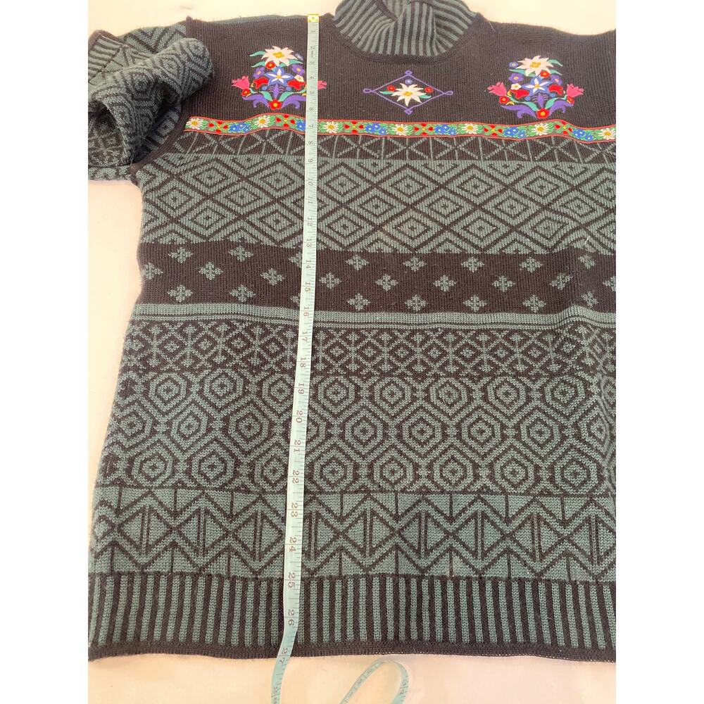 Obermeyer Vintage Chloe Floral Embroidered Fair Isle Winter Ski Sweater EUC Sz S - Picture 13 of 14